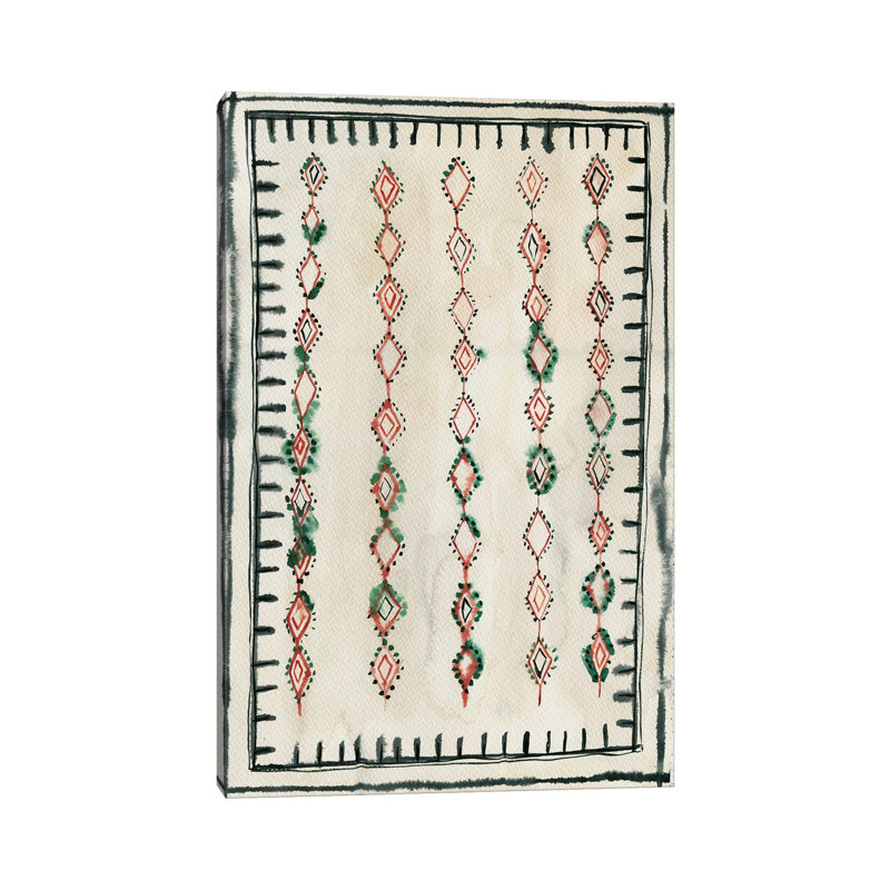 Moroccan Rug II by Albina Bratcheva - Wrapped Canvas Painting, 20.32 cm H x 30.48 cm W