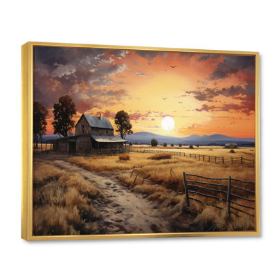 Barn Scenery At Dusk IV - Barn Wall Art for Living Room