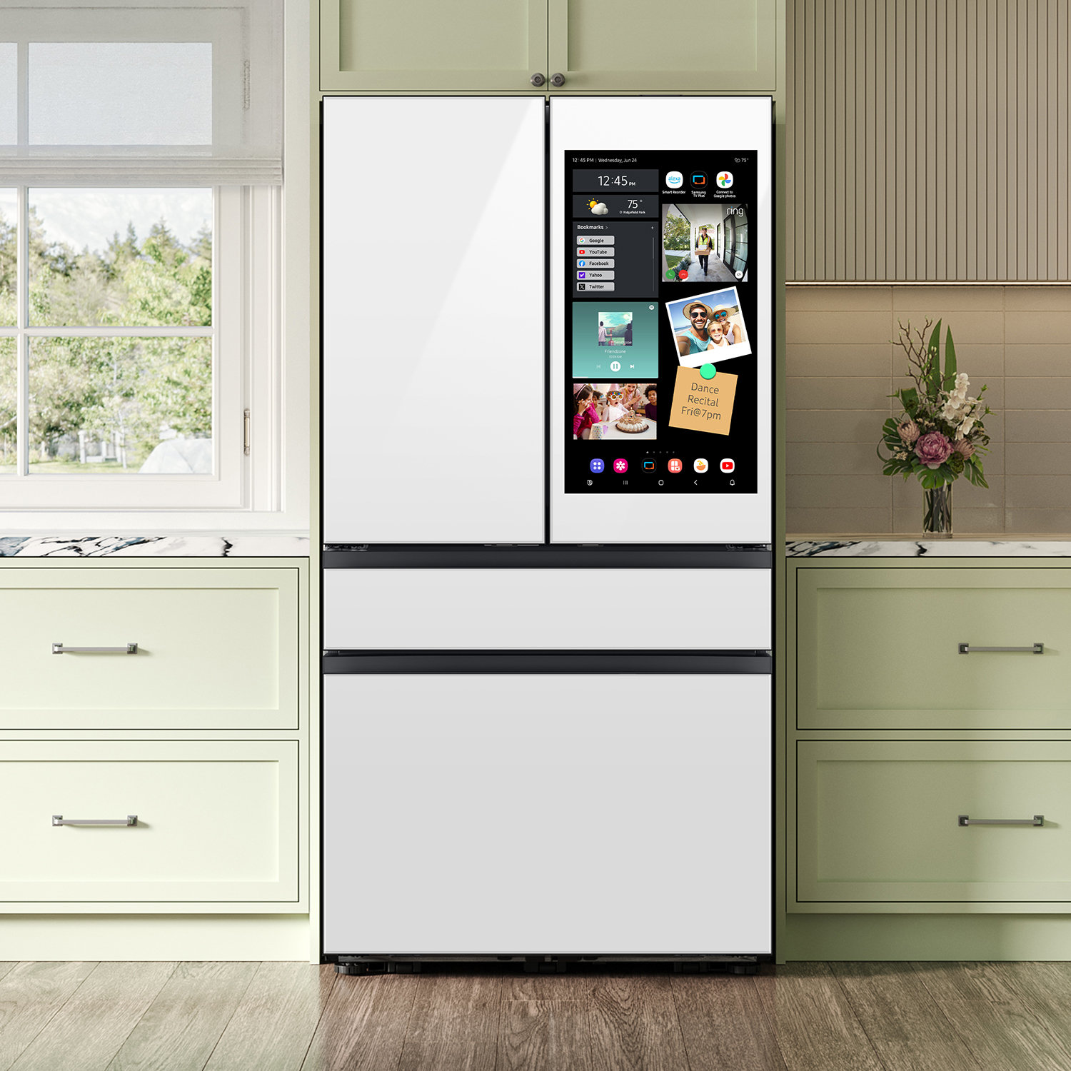 Samsung Bespoke 23 cu. ft. Counter Depth 4-Door French Door Refrigerator with AI Family Hub+ AI Vision Inside