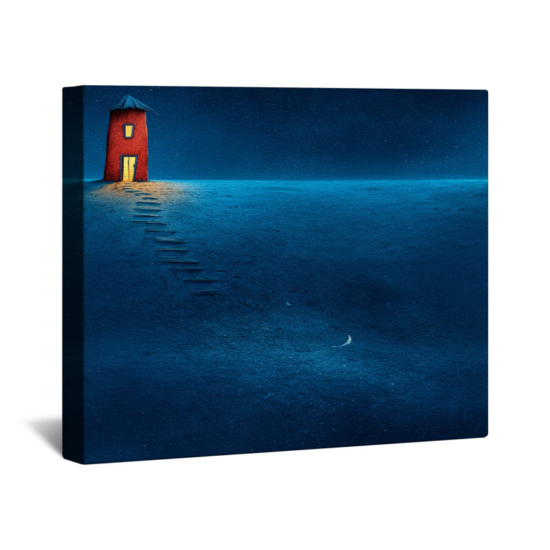 Toile tendue avec châssis en toile de phare - Décoration murale en plusieurs tailles, 16 po x 20 po