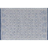 Global Recycled Standard Pearly Hand-Woven Loop Pile Recycled Rug Denim Blue