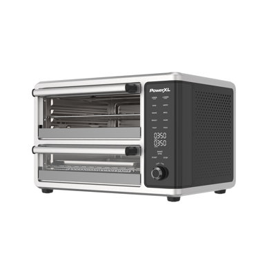 Powerxl Smartsynx Dual Door Oven, 8 Quick-touch Cooking Presets Including Air Fry, Toast, Bake, Broil, Reheat And More, Cook 2 Different Foods At The Same Time, Large Capacity & Adjustable Temperature