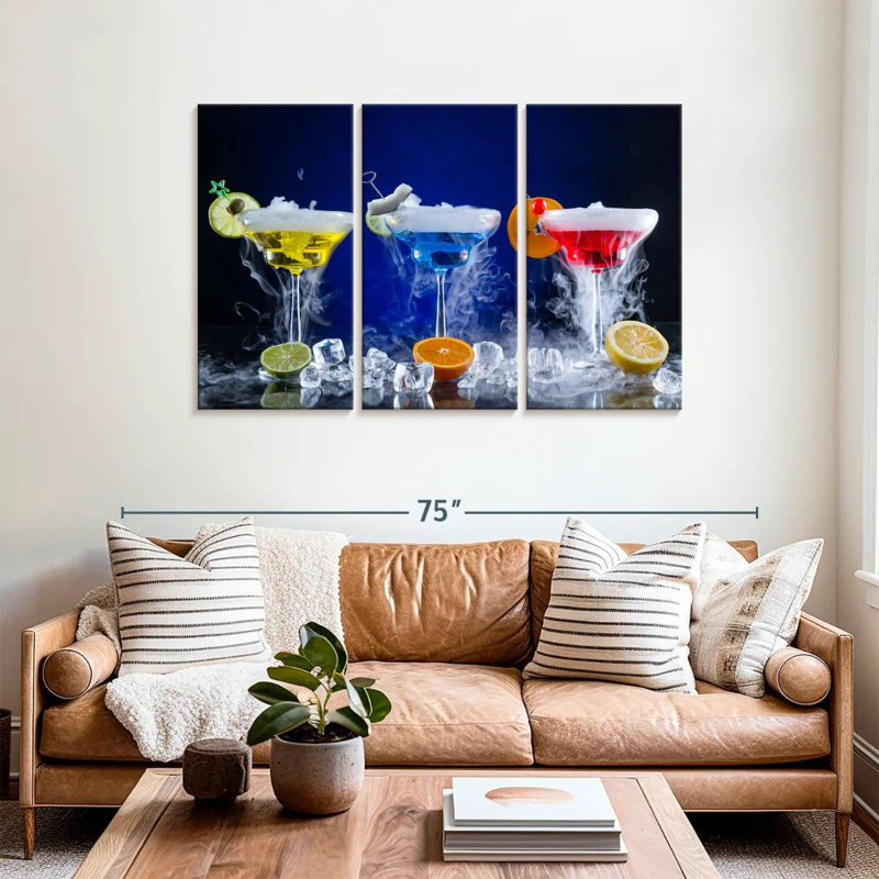 Yarlin Frosty Martini Cocktail, H 36 po x l 57 po
