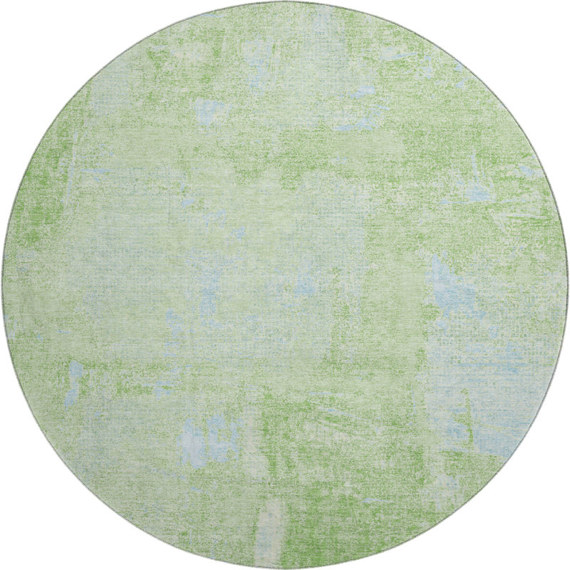 Premium Machine Washable Natoma AMF989 Abstract Rug, Round 8'