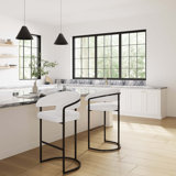 Chenice Modern Leatherette Upholstered Counter Stool