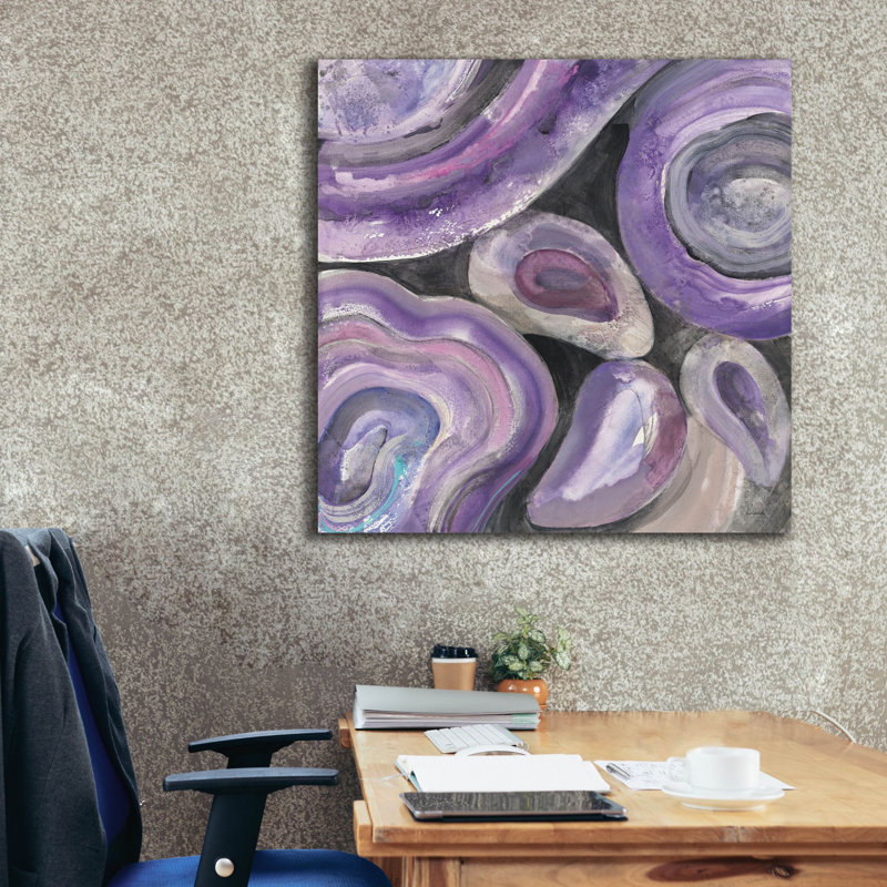 Toile épique Graffiti «Circle Rain V2» par Albena Hristova, 12 po x 12 po, H 37 po x l 37 po x P 1,5 po