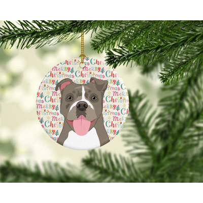 Ornement suspendu en céramique Pit Bull 2