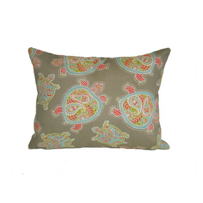 Coastal Paisley Outdoor Reversible Throw Pillow