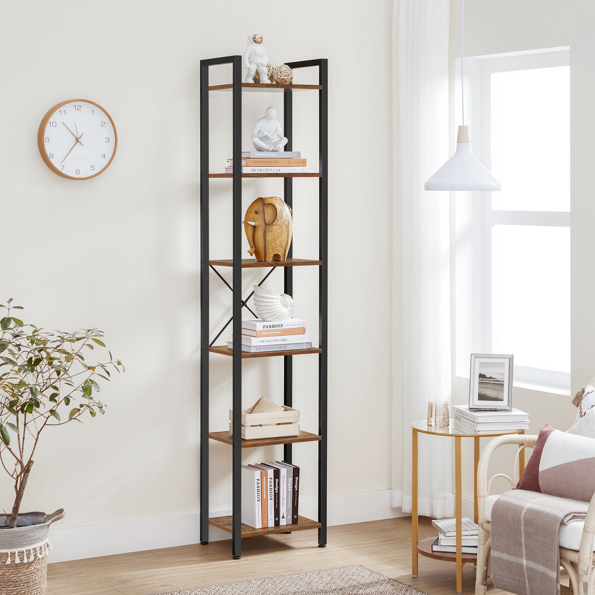 Keemon Etagere Bookcase - (6 Tier) 73.6" H x 15.7" W