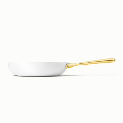 Caraway 8" Iconics Nonstick Ceramic Fry Pan, White/Gold