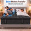 Matelas hybride extra ferme de 35,5 cm (14 po) livré dans une boîte, avec ressorts ensachés individuellement, isolation des mouvements, soutien des bords et soulagement des points de pression, noir mat-1693814576