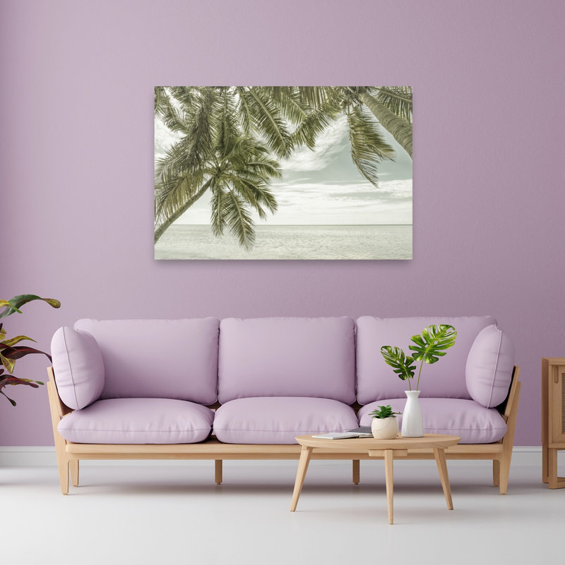 Impression d'art rétro sur un palmier rétro, H 40 po x l 60 po