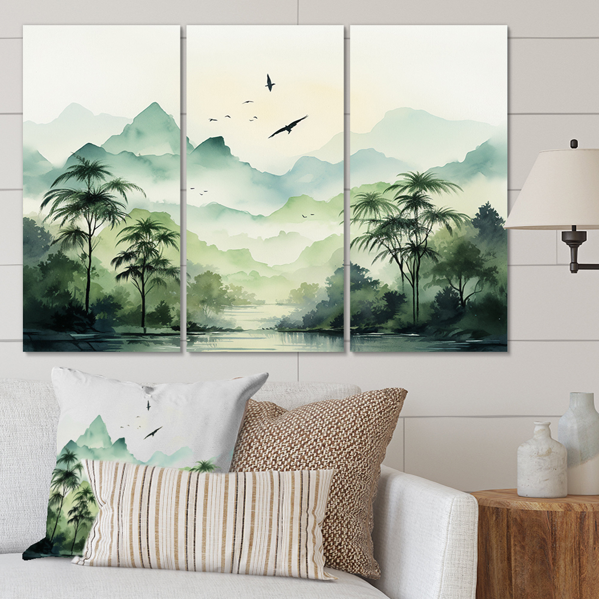 Millwood Pines Tranquil Oasis I On Canvas 3 Pieces Print | Wayfair