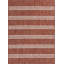 Tapis rond rayé rouge -1946916340