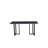 Carbon Steel Dining Table With Lauren Black Gold Stone Surface - Supports Up To 71 Kg