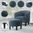 Aricely Upholstered Barrel Chair with Ottoman-1571073325