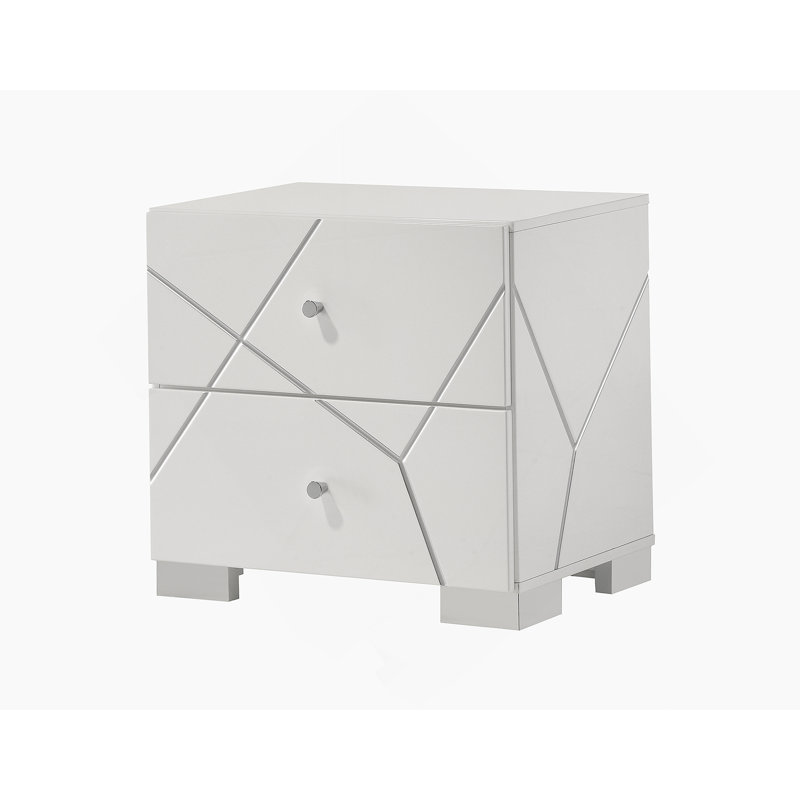 Table de chevet contemporaine audacieuse avec 2 tiroirs 1Pc