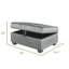 Repose-pieds contemporain avec rangement en velours gris Velvet Upholstery-1103433390