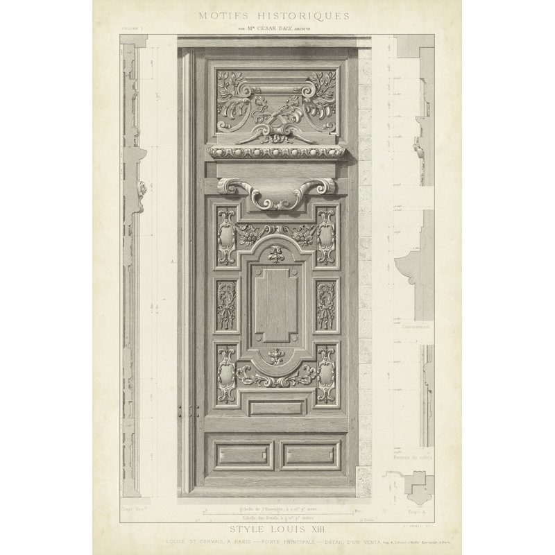 Motifs Historiques III - Wrapped Canvas Print, 46cm H x 30cm W
