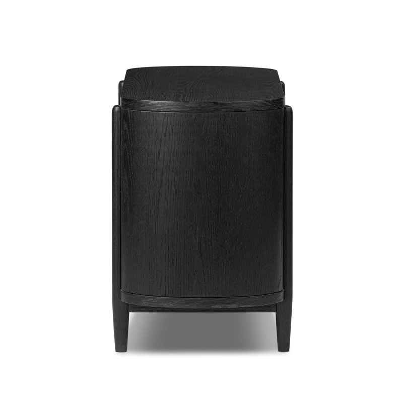 Tolle Nightstand-Drifted Matte Black Veneer