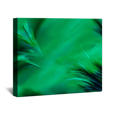 Green Abstract Leaves Canvas Gallery Wrap in Many Sizes