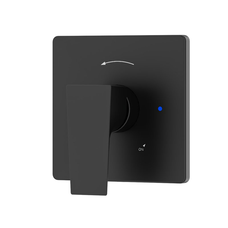 Verity Single Handle Shower Valve Trim Kit (Valve Not Included), Matte Black