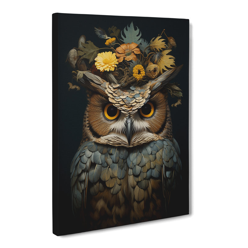 Owl Conceptual - Wrapped Canvas, 76cm H x 50cm W x 3cm D