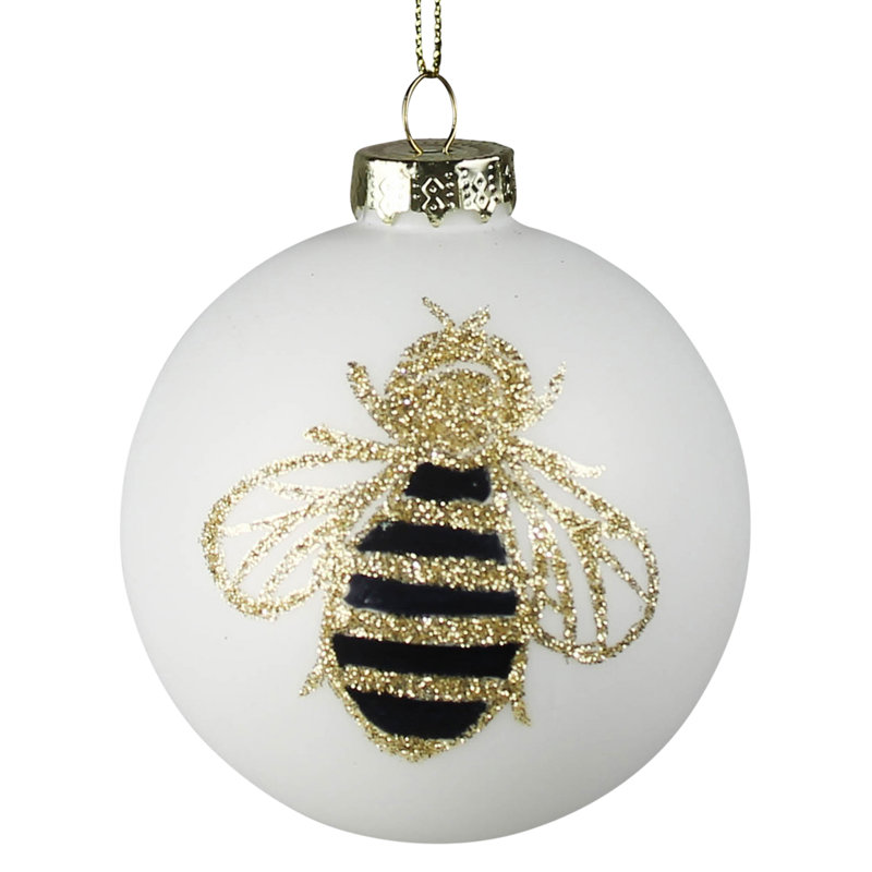 Ornement boule de Noël abeille