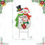 Piquet de jardin en métal Snowman Family