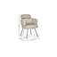 Demerion Set Of 2 Beige Faux Leather Swivel Dining Chairs