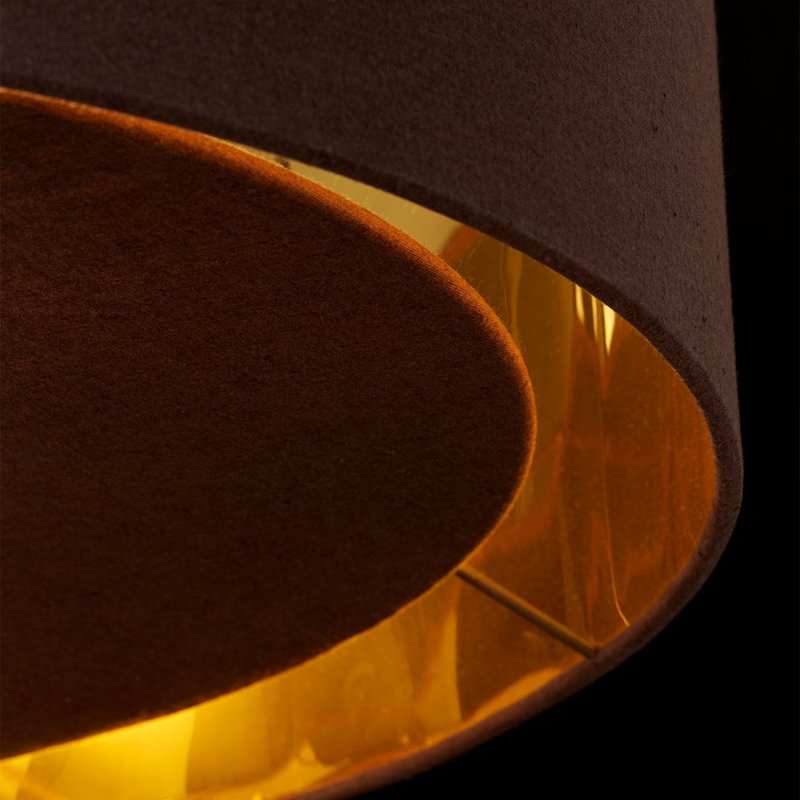 Santistevan 1 - Light Drum Pendant, Brown/Polished Brass