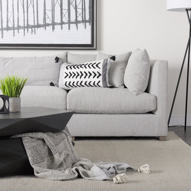 Housse de coussin rectangulaire en lin Kimia