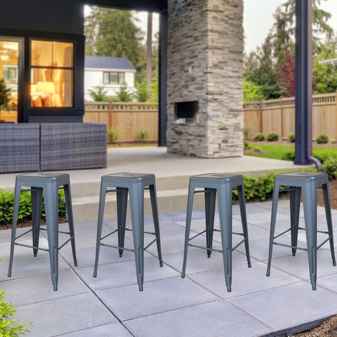 Itzia Counter Stool with Metal Frame Williston Forge 