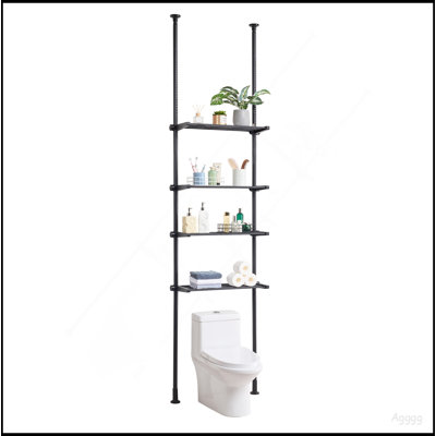Étagère de salle de bain à 4 niveaux au-dessus de la toilette