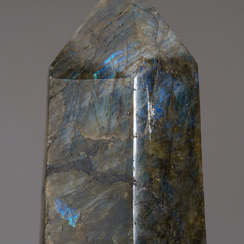 Polished Labradorite Obelisk from Madagascar (4.9 lbs)