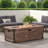 Outdoor Patio Concrete Fire Table, Rectangle Gas Burning 56-Inch Fire Pit - 50,000 BTU, Wood Pattern Fire Table, Brown (Tank Cover Not Included)