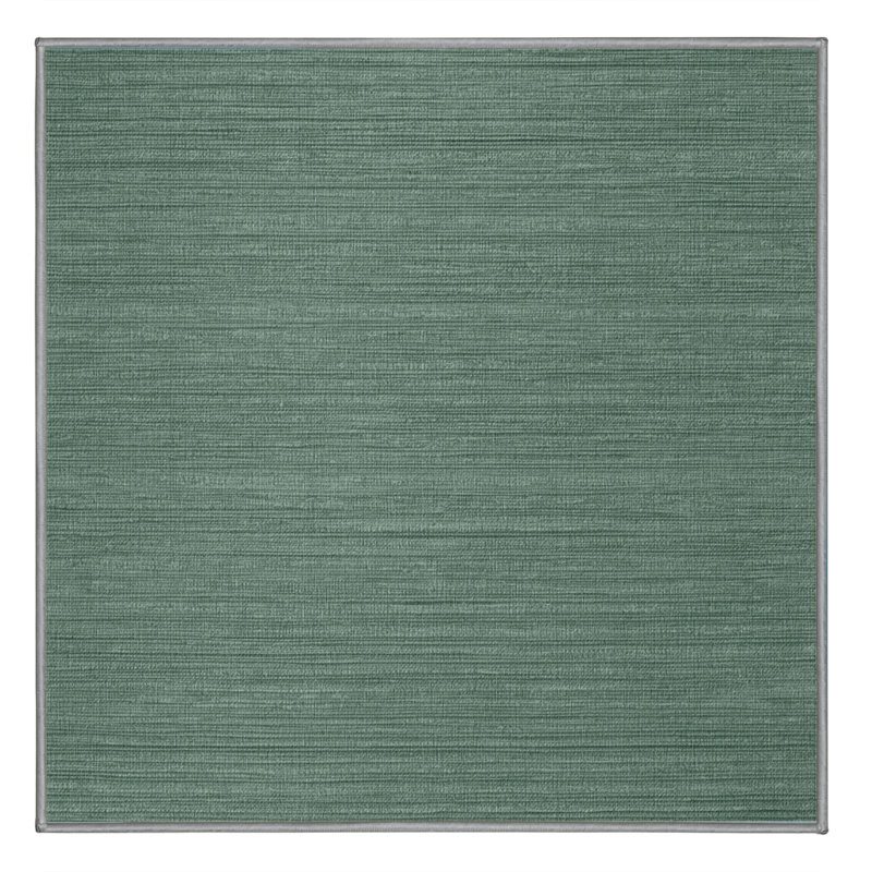 Machine Washable Solid Grey Area Rug, Square 5'