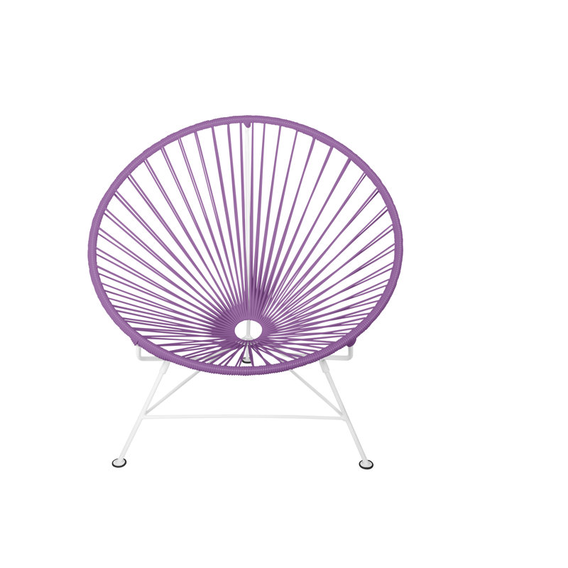 Innit Indoor Handmade Lounge Chair, Orchid/White