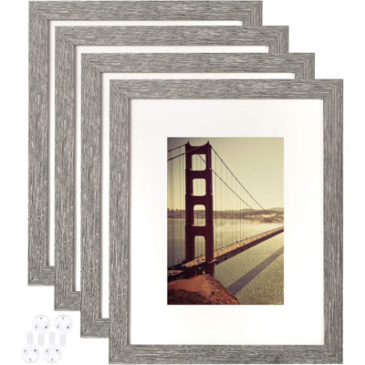 8x10 Grey Picture Frame Set Of 4