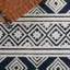 Brizendine Hand Tufted Wool/Cotton Striped Rug in Ivory/Blue-972651940