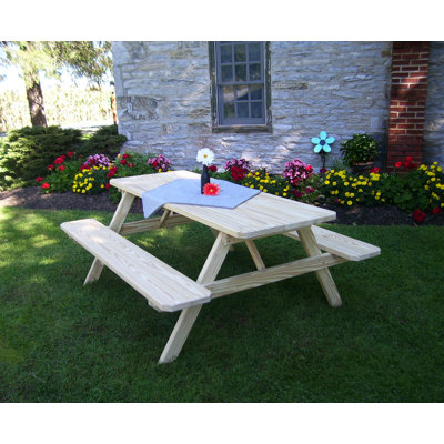 Table de pique-nique en bois massif Seneca