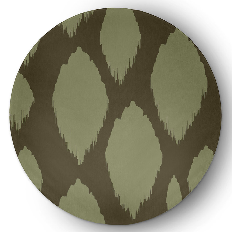 Ralphio Chenille Abstract Indoor Rug, Round 5'