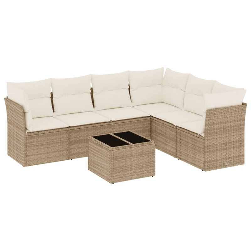 Ensemble de canapé de jardin Vidaxl beige