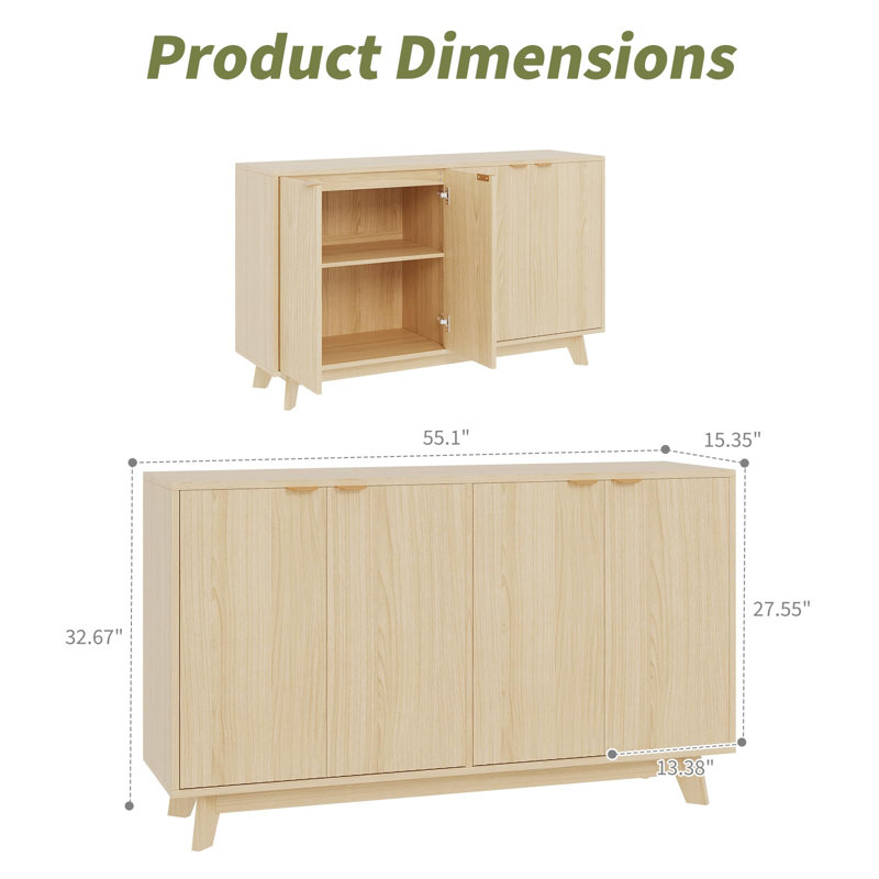 Buffet moderne à 2 cannelures Modern