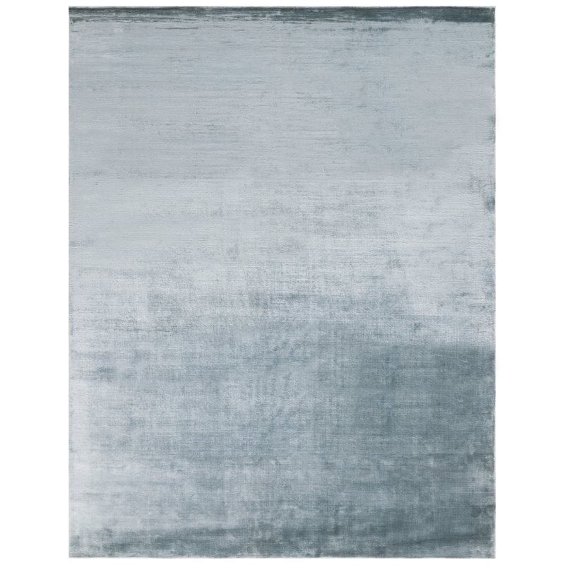 Tapis bleu noué à la main Mcelroy Villa, Rectangle 10 pi x 14 pi