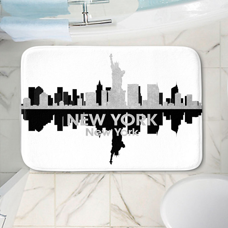 Tapis pour salle de bain en mousse à mémoire de forme vick new york angelina, l 24 po x L 17 po x H 1 po