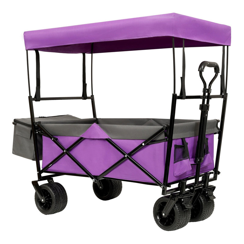 Chariot pliable de 480 lb avec auvent, Mauve