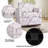 Modern Upholstered Floral Birds Square Swivel Armchair with Matel Base (Set of 2)-881606305