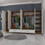 Nebras 6 Door Solid + Manufactured Wood Wardrobe