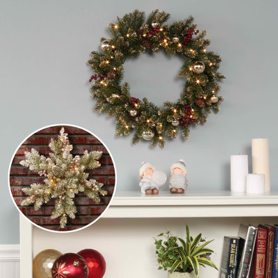 Dunhill Fir 24'' Fir Lighted Wreath
